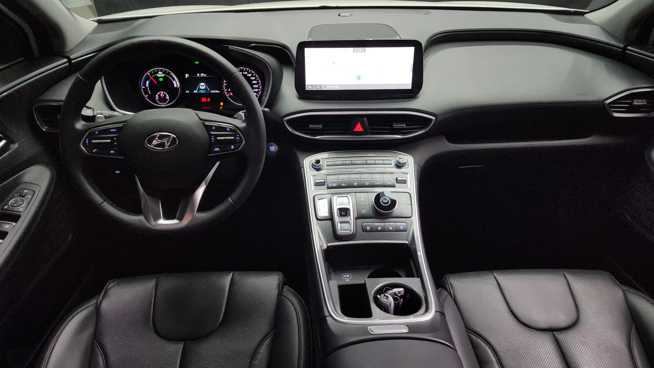Hyundai Santa Fe HEV 1.6 2WD Prestige, гибрид, 2021 г. 62454 км. — фото 7